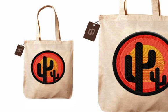 Cute Cactus Inside Circle Patch Design Review