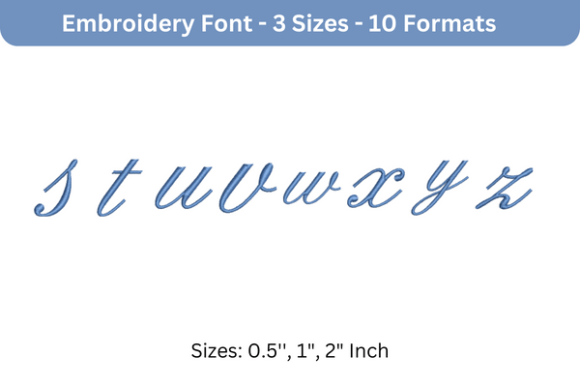 Review: English Font Lowercase S to Z for Boutique Apparel